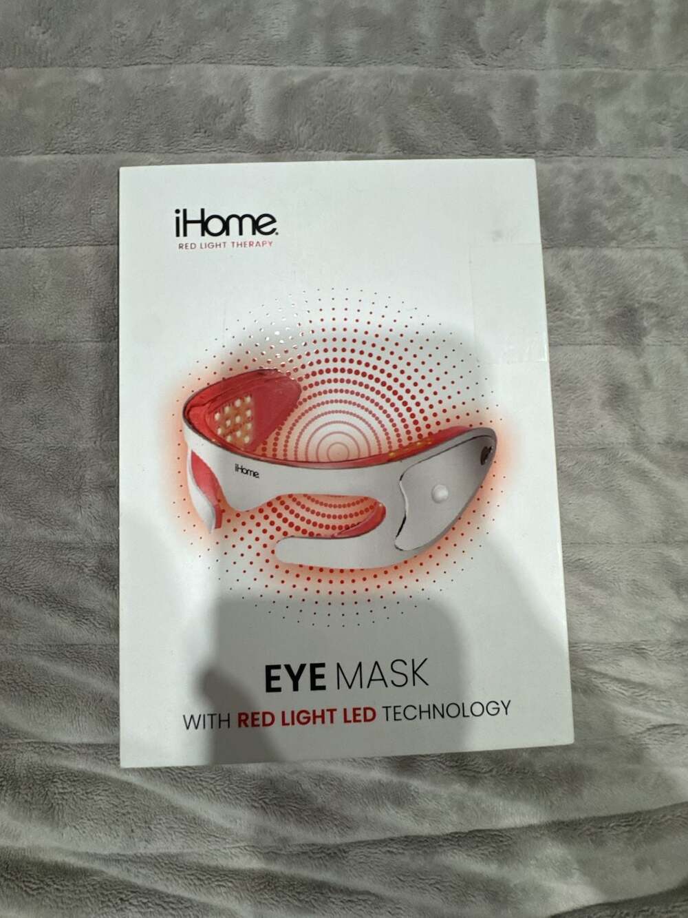 iHome Red Light Therapy Eye Mask (Model IH-ROLEMK-250)